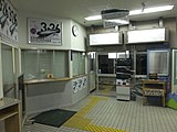 駅舎内（JR江差線営業廃止直後、2016年3月25日）