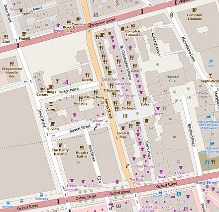 The immediate vicinity of James Street James Street, Marylebone.jpg