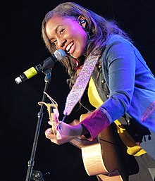 Grace performing at the Road Show at the Honda Center in 2014