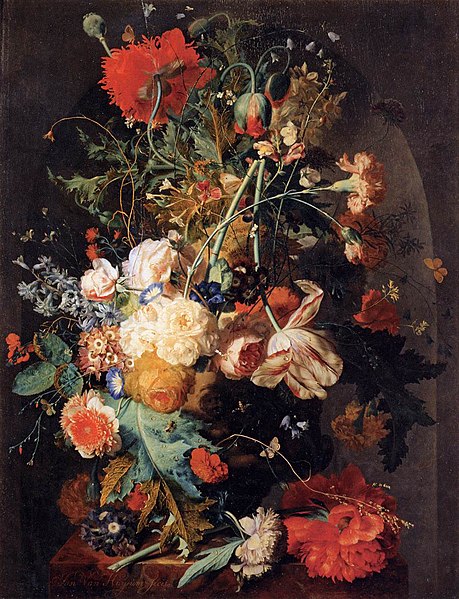 File:Jan van Huijsum - Vase of Flowers in a Niche - WGA11828.jpg