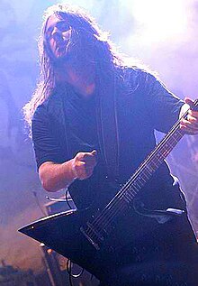 Il chitarrista dei Kataklysm Dagenais nel 2012