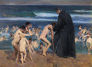 <i>Sad Inheritance</i> 1899 painting by Joaquín Sorolla