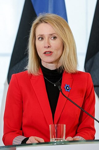 <span class="mw-page-title-main">Kaja Kallas</span> Prime Minister of Estonia since 2021