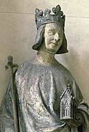 Statue de Charles V (1338-1380) au musée du Louvre.