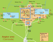 خريطة توضح مدينة أنغكور