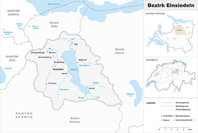 Az Einsiedeln körzet helye