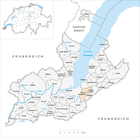 Mapa de Chêne-Bougeries