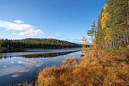 Långtjärnen vid Killingkullens södra sida, fotograferad i oktober 2019.