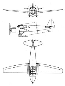 Klemm KL.107 3-view L'Aerophile februarie 1942.jpg