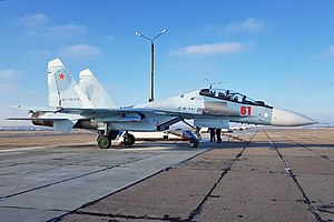 Су-30СМ 14-го гвардейского истребительного авиационного полка (14 гв. иап) 105-й смешанной авиационной дивизии (105 сад) переданный 30 ноября 2018 года.