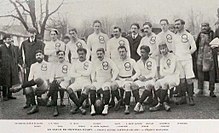L'équipe de France de rugby face à la Nouvelle-Zélande, en janvier 1906