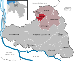 Lübberstedt - Carte