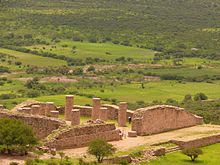 View of the Salón de las Columnas in La Quemada.