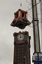 Clock tower being replaced as part of extensive renovations