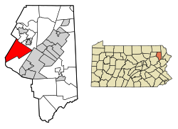 Lackawanna County Pennsylvania Incorporated areas Newton Township Highlighted.svg