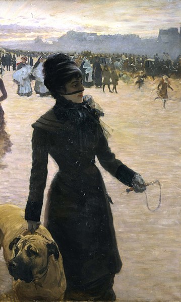 File:Lady walking with her dog (1878), by Giuseppe De Nittis.jpg
