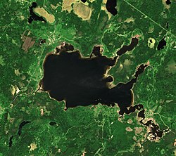Jezero ze satelitu Sentinel-2 (2021)