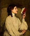 Domnișoara Auras, de John Lavery, prezintă o femeie citind o carte