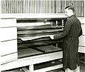 A forced-draft oven used for drying leather bends before impregnation and for removing solvent afterwards in the NBS pilot plant