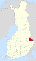 Location of Lieksa in فن لینڈ