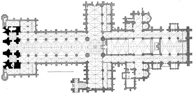 План на Линкълнската катедрала.