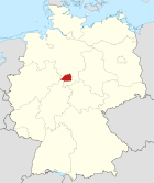 Map of Germany, position of the Northeim district highlighted