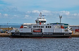 CalMac ferry Loch Frisa fitting out at Leith