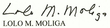 Signature de Lolo Matalasi Moliga