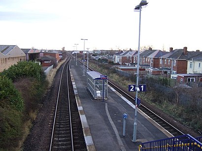 Looking down on Billingham Railway Station (geograph 3816427).jpg