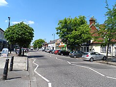Looking north along the High Street, Stevenage Old Town - geograph.org.uk - 3983186.jpg