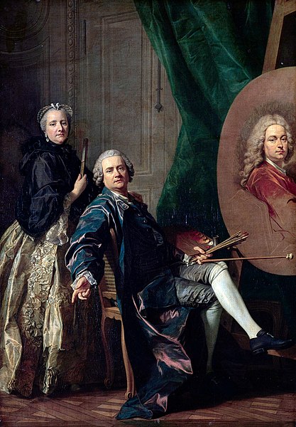 File:Louis Michel Van Loo sa soeur et le portrait de son père.jpg