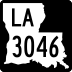 Louisiana Highway 3046 marker