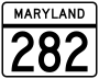 Maryland Route 282 marker
