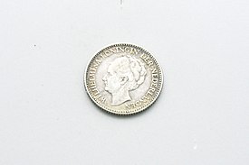 Koin perak Gulden Belanda 0,5 Gulden
