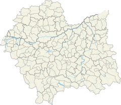 Mapa lokalizacyjna województwa małopolskiego