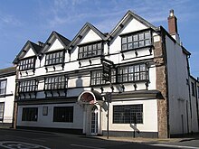 Cullompton Manor House. The building just in the left of the shot is the adjacent house, Veryards