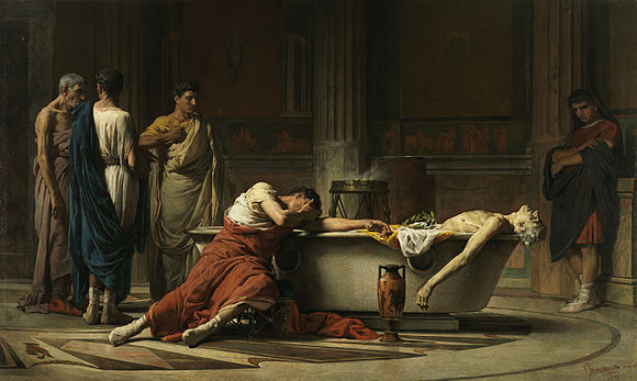 Manuel Domínguez Sánchez, The suicide of Seneca (1871), Museo del Prado