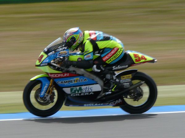 Manuel Poggiali (pictured in 2008) became the 250cc World Champion