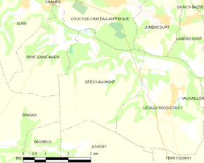 Poziția localității Crécy-au-Mont