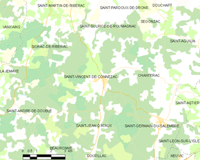 Poziția localității Saint-Vincent-de-Connezac