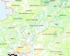 Mapa obce Sarrola-Carcopino