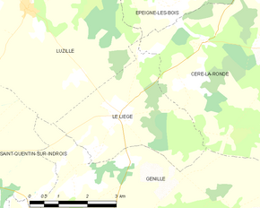 Poziția localității Le Liège