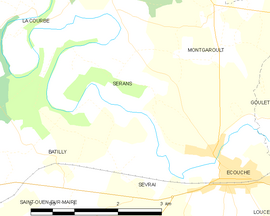 Mapa obce Serans