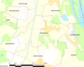Mapa obce Obenheim