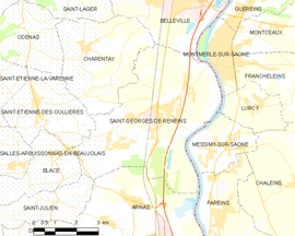 Mapa obce Saint-Georges-de-Reneins