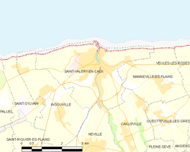Mapa obce Saint-Valery-en-Caux