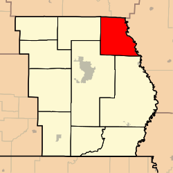 Map highlighting Saint Francois Township, Butler County, Missouri.svg