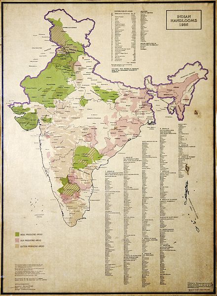 A map of Indian handlooms