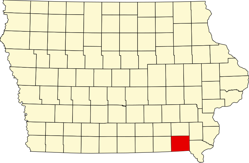 صورة:Map of Iowa highlighting Van Buren County.svg