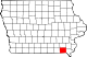 Map of Iowa highlighting Van Buren County.svg